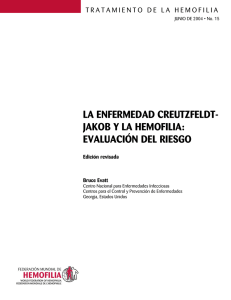 la enfermedad creutzfeldt- jakob y la hemofilia: evaluación
