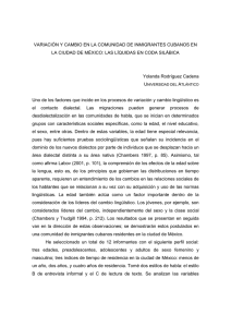 Inmigrantes cubanos - Laboratorio de Estudios Fónicos