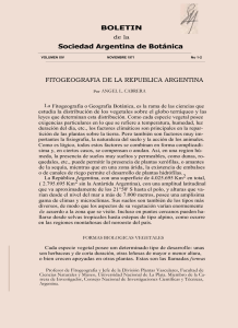 BOLETIN Sociedad Argentina de Botánica FITOGEOGRAFIA DE LA