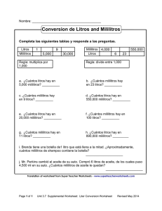 Conversion de Litros and Mililitros
