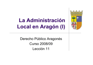 La Administración Local en Aragón (I)