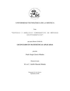 estudio y análisis comparativo de métodos criptográficos