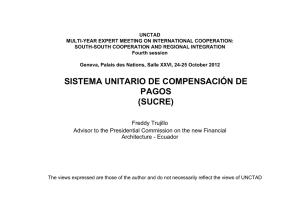 sistema unitario de compensación de pagos (sucre)