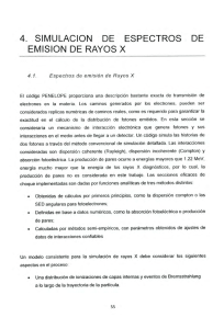 4. SIMULACION DE ESPECTROS EMISION DE RAYOS X DE