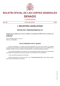 Texto aprobado por el Senado