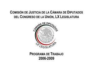 COMISIÓN DE JUSTICIA DE LA CÁMARA DE DIPUTADOS DEL