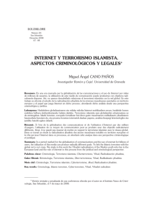 Internet y terrorismo islamista. Aspectos criminológicos y legales