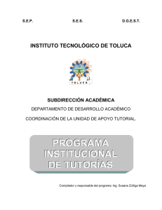 PROGRAMA INSTITUCIONAL DE TUTORÍAS