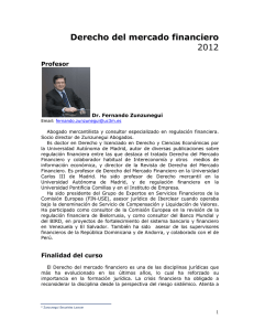 Derecho del mercado financiero - RDMF