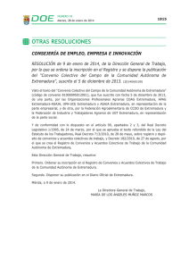 Convenio Del Campo Extremadura 2013-2014-2015