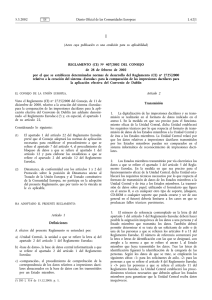 Reglamento (CE) Nº 407/2002 del Consejo de 28 de