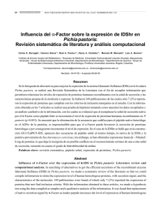 Influencia del `-Factor sobre la expresión de IDShr en Pichia