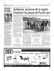 Solidarios: alumnos de la región limpiaron las playas de Punta Lara