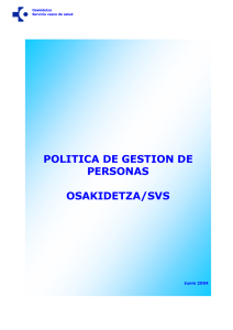 politica de gestion de personas osakidetza/svs