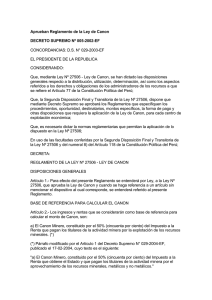 DS Nº 005-2002-EF Aprueban Reglamento de la Ley de Canon