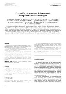 Prevención y tratamiento de la mucositis en el paciente onco