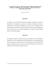 La Iniciativa de Ley Orgánica de Petróleos Mexicanos desde