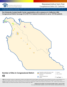 Number of Sites in Congressional District