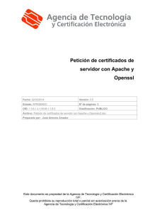 Petición de certificados de servidor con Apache y OpenSSL
