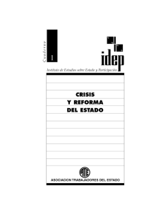 1990 - Crisis y reforma del Estado