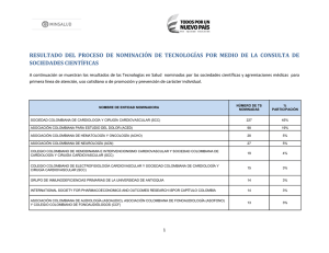 resultado del proceso de nominación de tecnologías por medio de