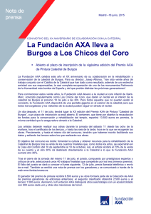 La Fundación AXA lleva a Burgos a Los Chicos del Coro