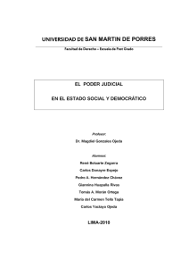 Poder Judicial en un Estado Social y Democrático