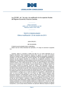 Ley 20/1991, de 7 de junio, de modificación de los aspectos fiscales