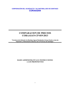 Pliego de Condiciones CORAASAN-CP-2013-019