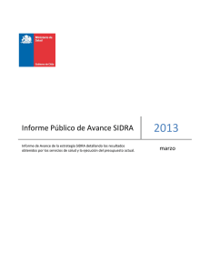 Informe Público de Avance SIDRA - e