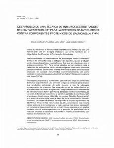 DESARROLLO DE UNA TECNICA DE INMUNOELECTROTRANSFE