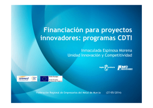 Financiación para proyectos innovadores: programas CDTI