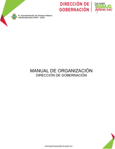 manual de organización - Ayuntamiento de Gómez Palacio