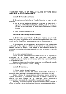 ORDENANZA FISCAL Nº 27, REGULADORA DEL IMPUESTO