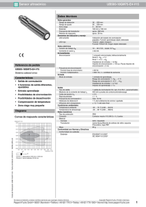 1 Sensor ultrasónico UB500-18GM75-E4-V15