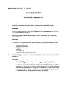 Solución de Examen de Auditoría - Universidad Salesiana de Bolivia