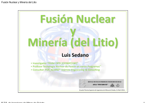 Fusión Nuclear y Minería del Litio - Escuela de Ingeniería de Minas