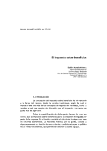 El impuesto sobre beneficios - Revistas Universidad de León