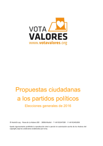 Propuestas ciudadanas a los partidos políticos