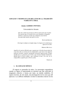 ESPACIO Y TIEMPO EN LOS RELATOS DE LA TRADICI&Oacute;N