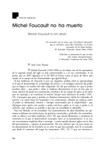 Michel Foucault no ha muerto