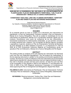 plan de ordenamiento territorial y del plan de