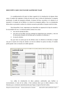 solución caso cálculo de gastos de viaje