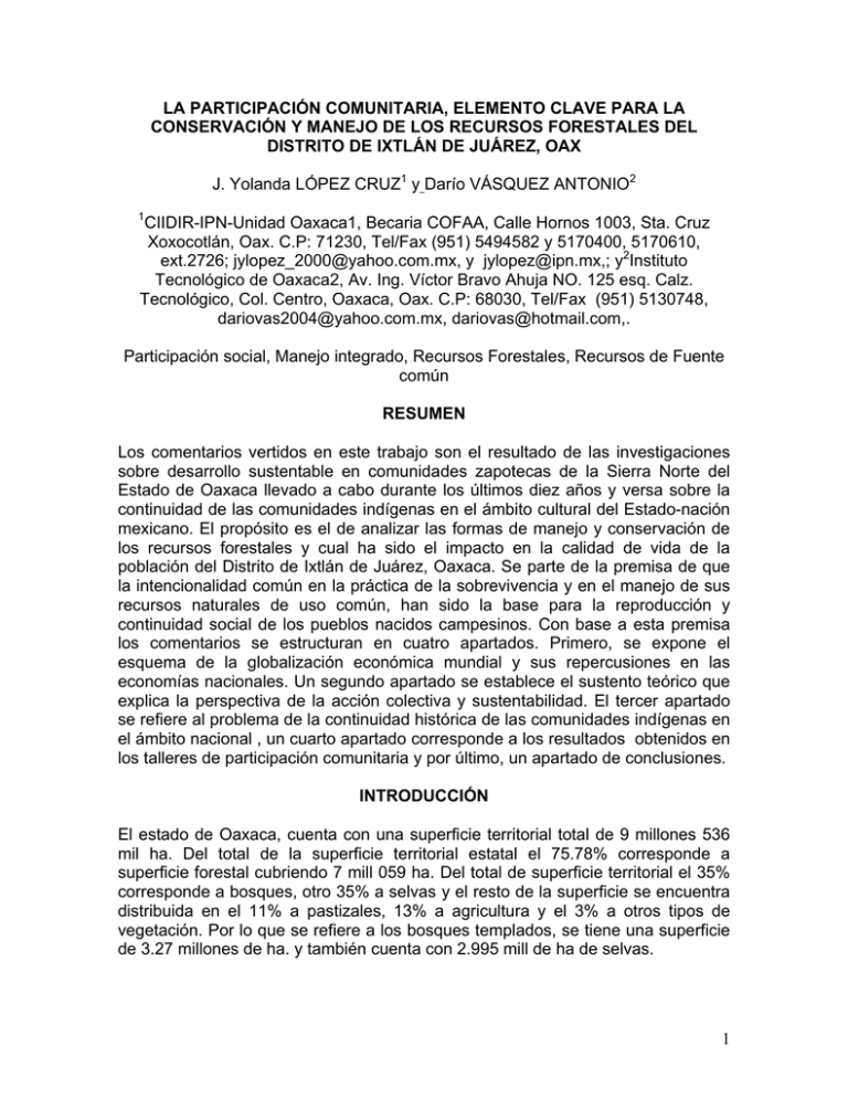 La Participacin Comunitaria, Elemento Clave Para La Elaboracin De