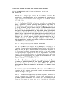 Disposiciones Jurídicas Nacionales sobre símbolos patrios