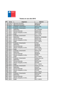 Textos en uso año 2015