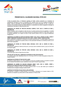 presentado el calendario nacional fetri 2015