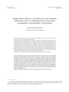 Enrique Pichon-Rivière y los saberes psi en la Argentina