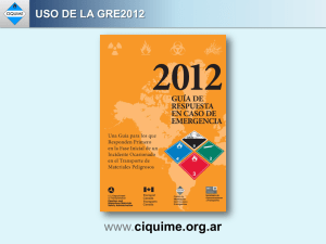 USO DE LA GRE2012 - CIQUIME Argentina