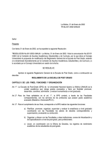 Reglamento EPG - Universidad Nacional Agraria La Molina